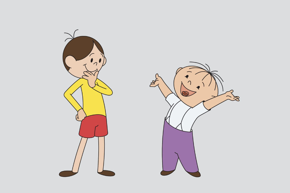 Ilustracja Przedstawia Bolka i Lolka. Bohaterów kultowej kreskówki.