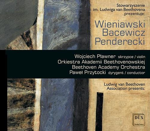 Okładka płyty pod tytułem Wieniawski. Bacewicz. Penderecki