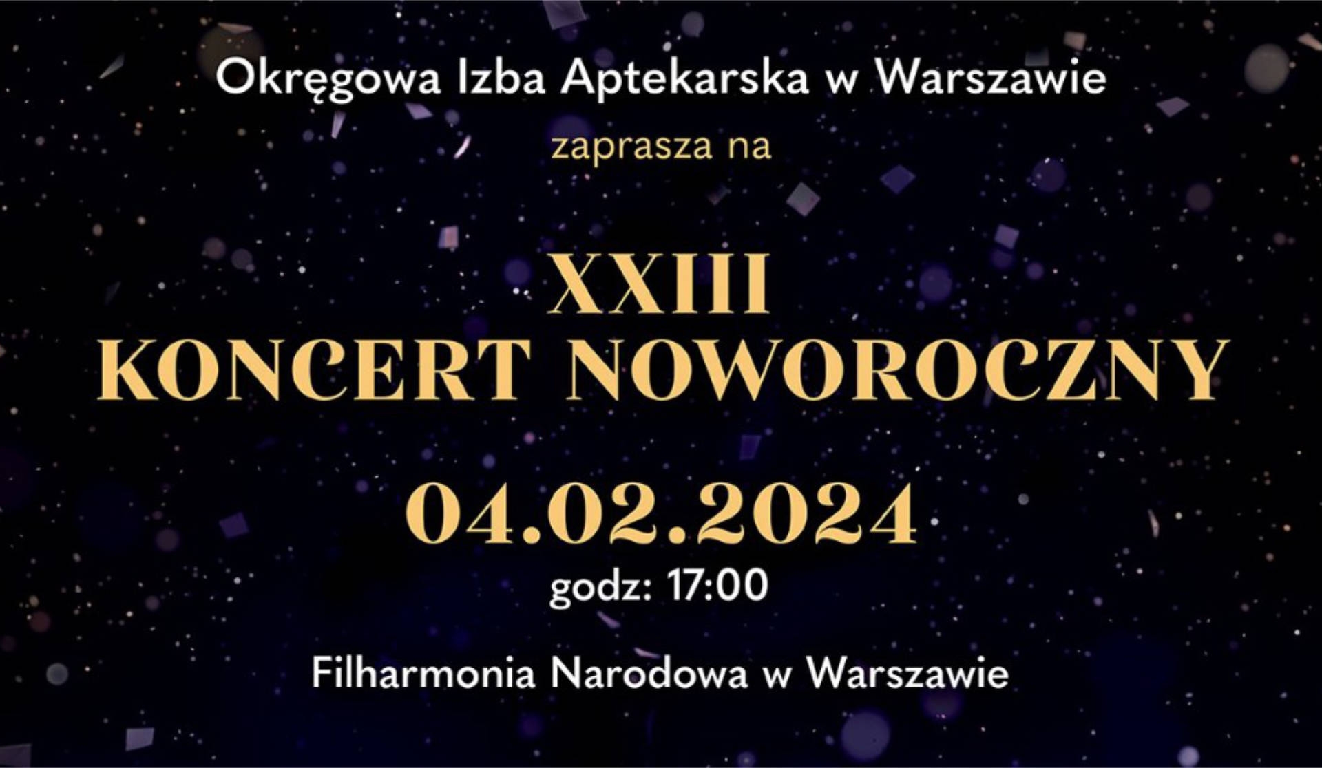 04.02.2024 – XXIII Koncert Noworoczny Okręgowej Izby Aptekarskiej, Warszawa