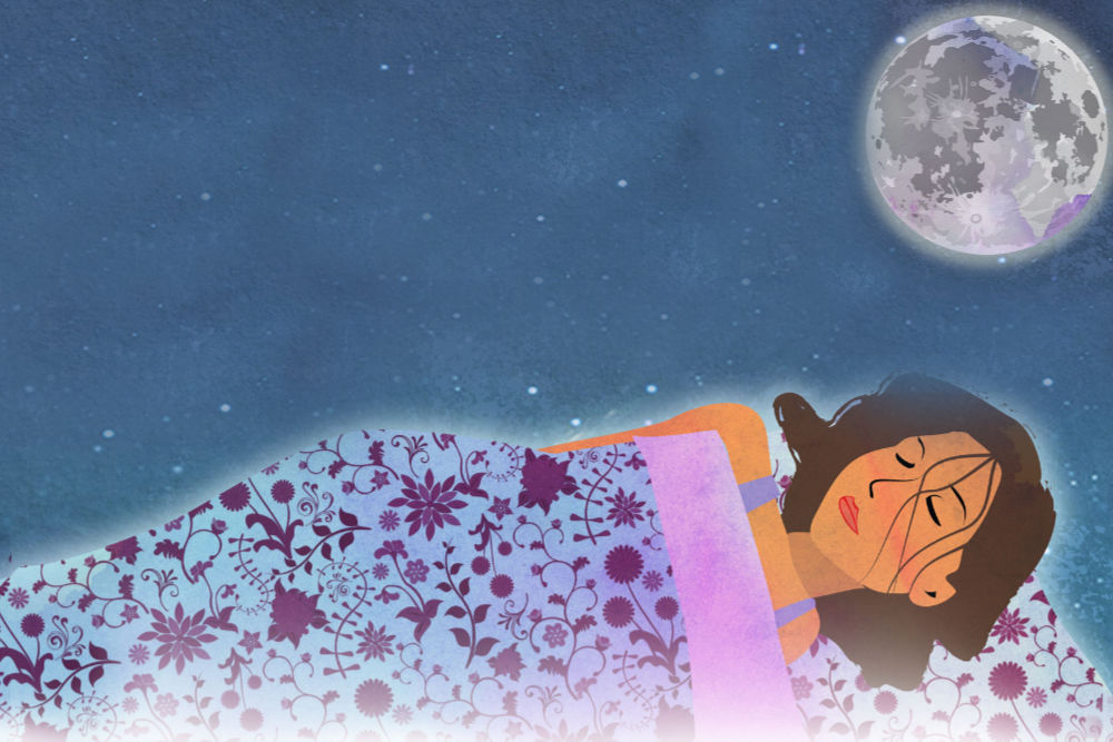 Ilustracja śpiącej królewny