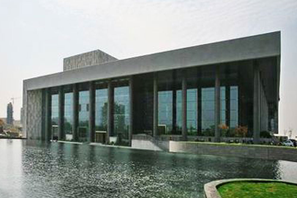 Na zdjęciu budynek Taizhou Grand Theatre