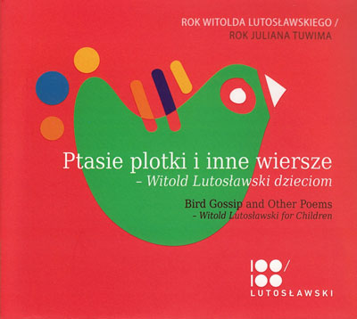 Okładka płyty. Na czerwonym tle zielona figura w kształcie ptaka. dziób w formie białego trójkąta, oko jako białe koło. Uproszczone ogon i sterczące ku górze skrzydła to kolorowe kółka i zaokrąglone wąskie prostokąty.
